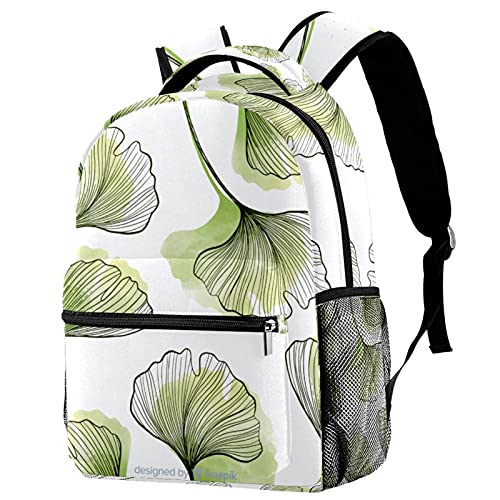 Sac à dos décontracté pour femme vert à motif papillons multicolores