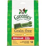 Greenies Grain Free Regular Natural Dental Care Dog Treats, 12 oz. Pack (12 Treats)