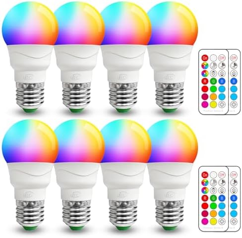 ILC RGB LED Light Bulb, Color Changing Light Bulb, 40W Equivalent...
