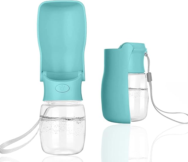 Dog Water Bottles For Walking, Portable Dog Water Dispenser 350ml Leak Proof Dog Water Bowl Cup Puppy Drinking Feeder for Pets Outdoor,Hiking, Travel, Food Grade Plastic
