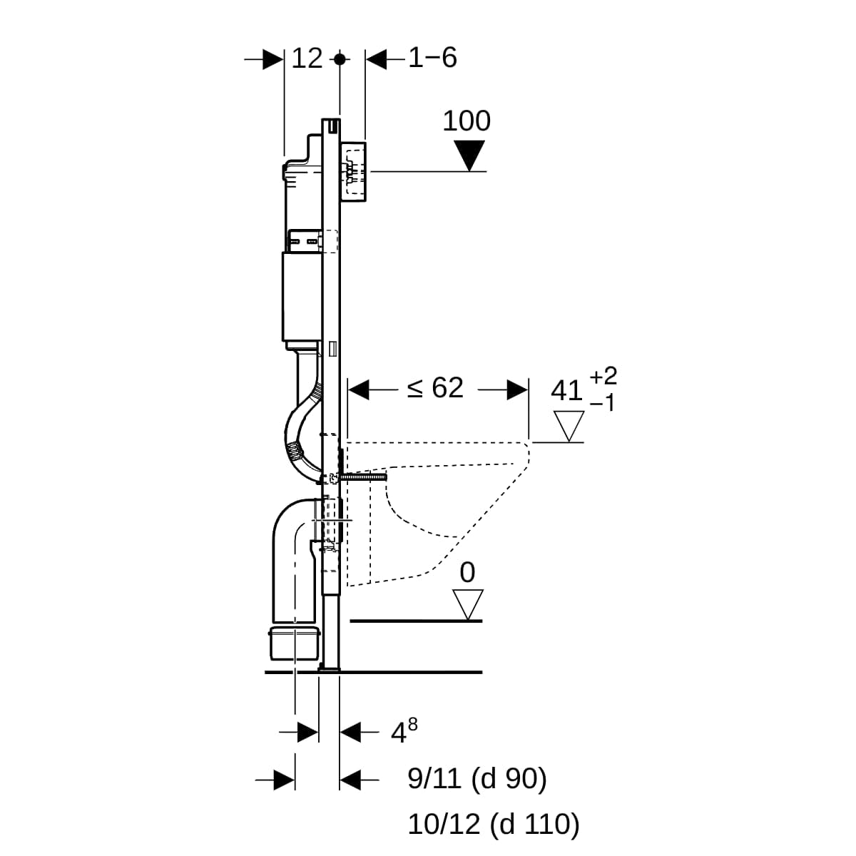 Pack WC Bâti support Geberit + WC Swiss Aqua Technologies Tornado sans bride + abattant SoftClose + plaque (TORNADOGEB3)