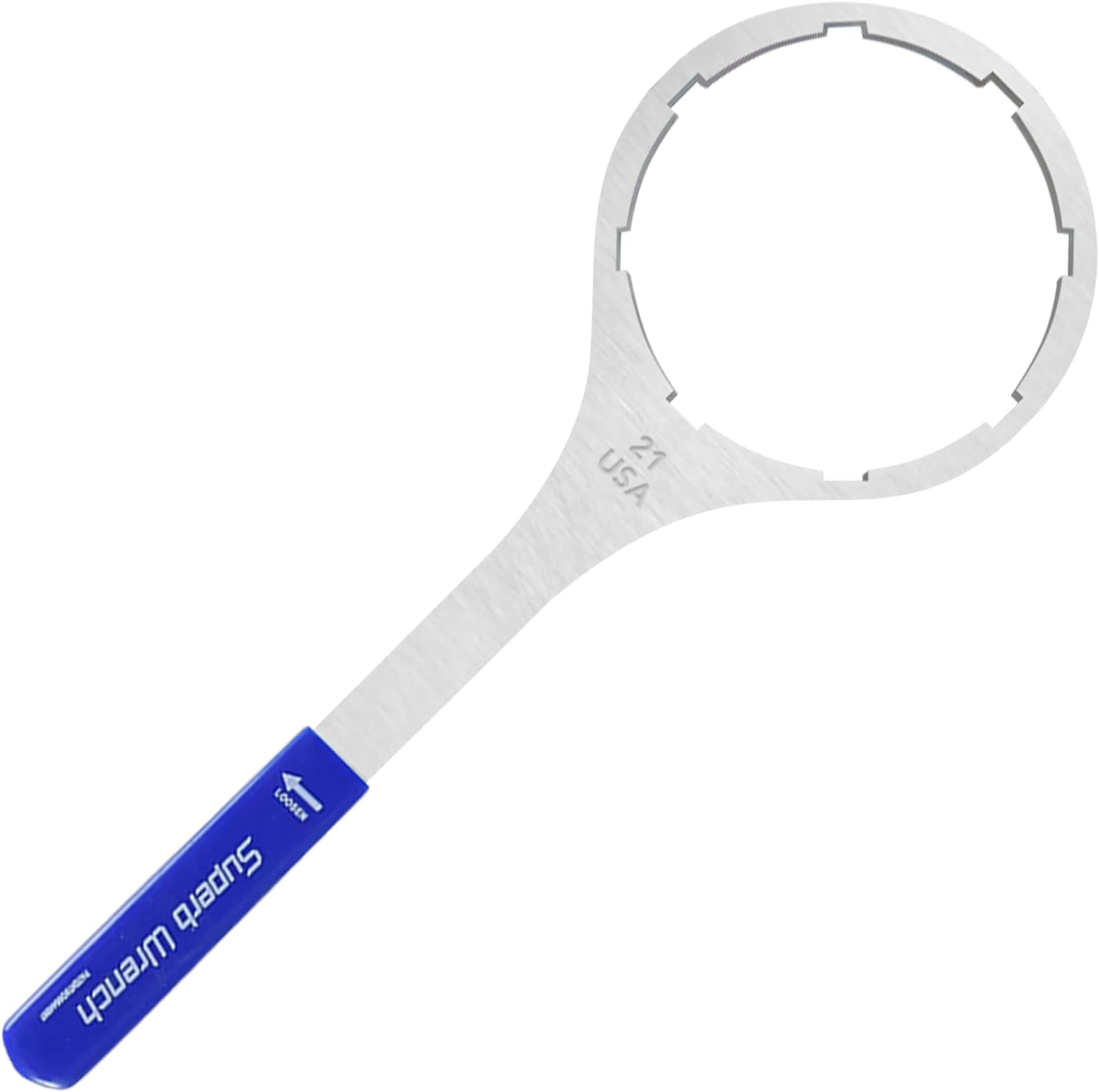 Superb Wrench SPBW-21 Water Filter Wrench for Whole House Filter (5.7 Inch Inside Diameter) Heavy Duty Metal with Long Handle for Firm Grip, Compatible with Big Blue & Large Diameter Housings