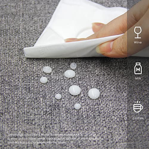 BALCONY & FALCON Rectangle Tablecloth Washable Wrinkle Resistant and Water Proof Table Cloth Decorative Linen Fabric Tablecloths for Dining Parties Kitchen Wedding and Outdoor Use (Gray, 55x95) by BALCONY & FALCON - Image 3