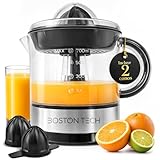 Exprimidor Eléctrico de Naranjas y Cítricos 40W 700 ml Doble Giro | 2 Conos Intercambiables BPA Free Antigoteo y Apto para Lavavajillas | MasterJuicer Boston Tech Exprimidor Eléctrico Hogar