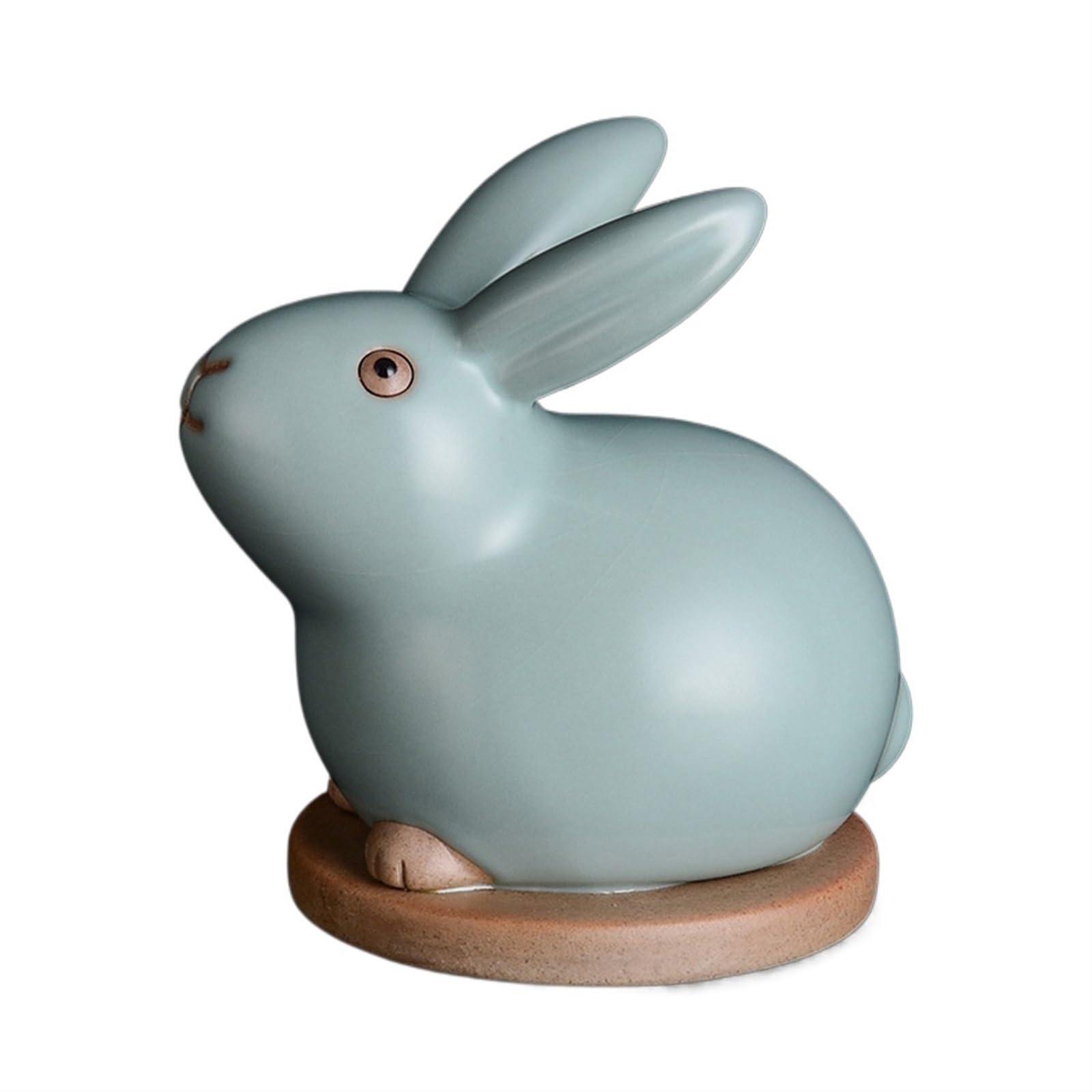 figurki zwierzątek， Słodka figurka królika, herbaciarnia, biurko, ceramiczna ozdoba, zestaw do herbaty, akcesoria do rękodzieła, dekoracja stołu, prezenty
