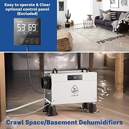 Lubair Commercial Dehumidifiers 145 Pint, Crawl Space Dehumidifiers For Basements,Basement Crawl Space, Dehumidifiers For Large Room，Memory Starting, Crawlspace Garage Attic Whole House, Auto Defrosting，Ideal For Industrial Or Whole Home And Job Sites With 5 Years Warranty #TOP2