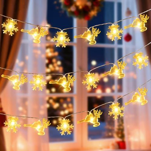 Qoosea Solare Weihnachtslichterkette 50 LED Solarbetrieben Wasserdicht...