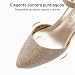 Imagen de DREAM PAIRS Zapatos Tacón Ancho Mujer,Size 39,Oro