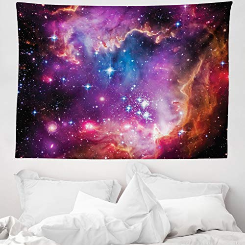 ABAKUHAUS Galaxia Tapiz de Pared y Cubrecama Suave, Constelación de Magallanes Estrellas...