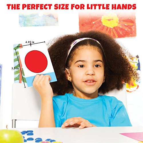 Image of Big Flash Cards for Kids: Shapes & Colours | 32 Double-Sided Picture Cards, Durable & Water Resistant | Early Learning & Development Toy for Preschoolers & Toddlers 2-6 Years