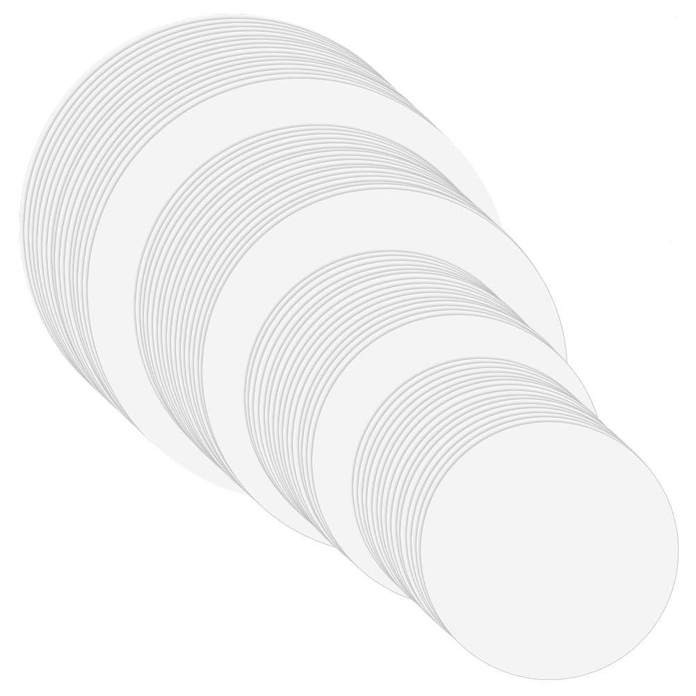 NBEADS 100Pcs Round Watercolor Paper, 6/7.5/10/11 inch Diameter Cold Pressed Watercolor Paper White Paint Paper for Beginners Artists Adult Watercolor Drawing