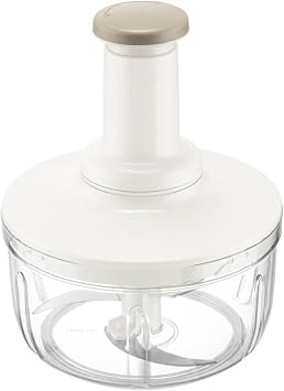 Orret Home 3 Bıçaklı Basmalı Rondo Doğrayıcı Manuel El Rondosu Paslanmaz Çelik Bıçaklı Soğan Doğrayıcı Sebze Meyve Salata Püre Havuç Doğrayıcı Pratik Mutfak Rondosu Şeffaf Hazneli El Blender (ASORTİ)