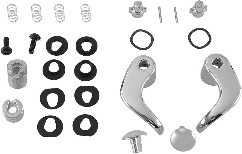 Par de maçanetas cromadas com trava para janela basculante RLB-HILON – Chevrolet e GMC