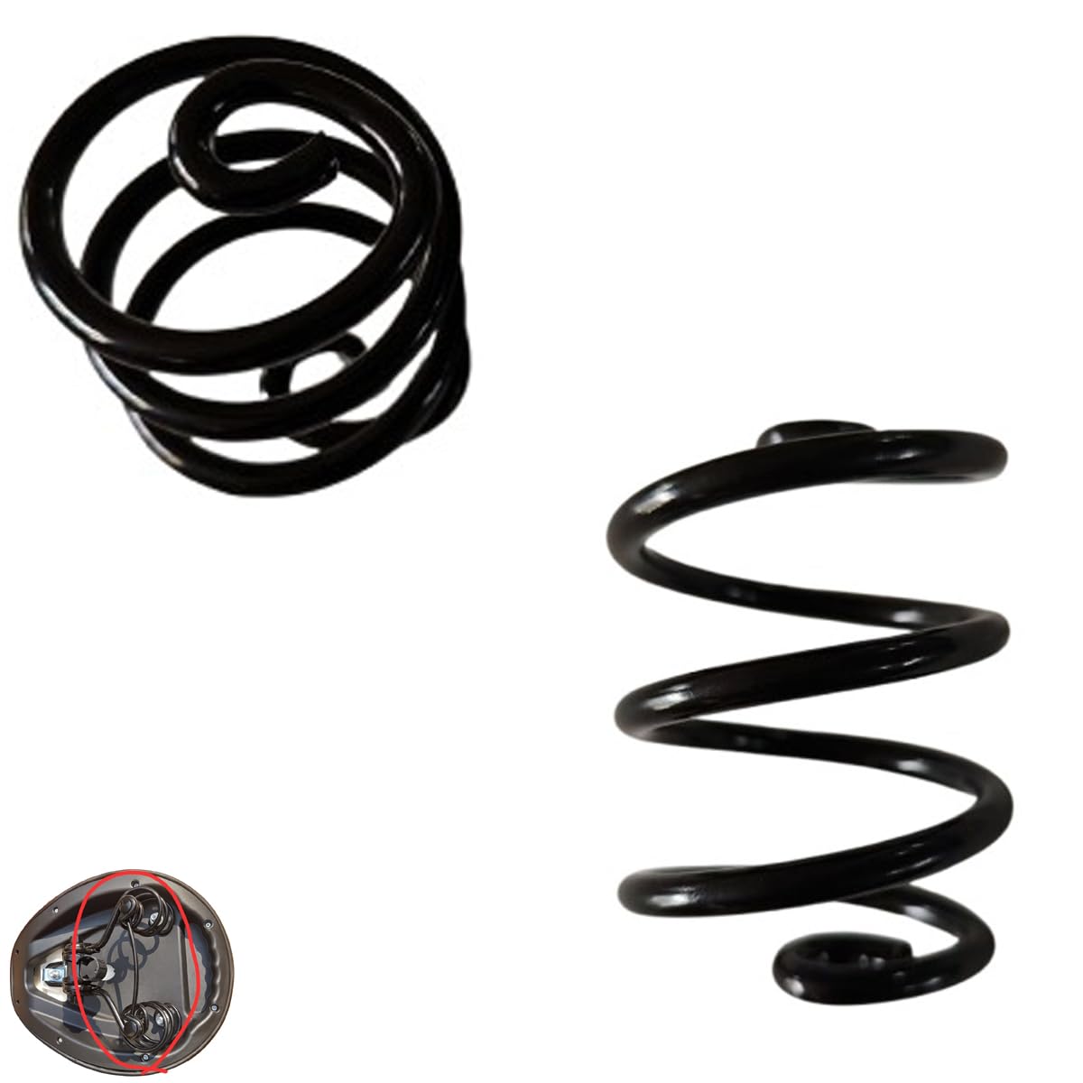 YehVeh 2 Pack Bike Seat Spring Replacement Comfort Bike Saddle Cushion Dual Shock Absorbing Springs Parts for Bicycle Suspension Cruiser Saddle Electric Bike