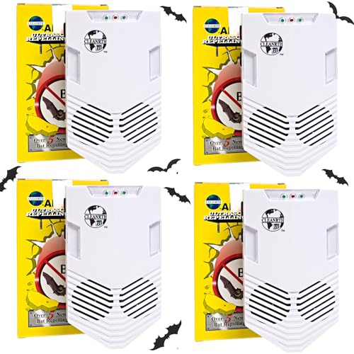 Bat Repellent Devices Multipack – Cleanrth CB006 Advanced Ultrasonic Bat Repelling System (4-Pack)