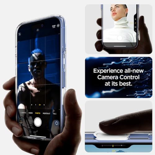 Image of Spigen Ultra Hybrid T MagFit Back Cover Case for iPhone 16, MagSafe Compatible, Air Cushion Technology - PC+TPU | White