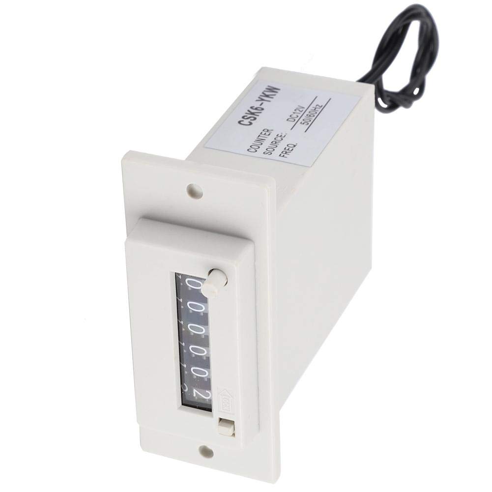 CSK6-YKW Electromagnetic Counter 6 Digit 0-999999 Counting Range Electronic Pulse Counter Digital Counter Totalizer Digital Electronic Punch Counter Electromagnetic Pulse Counter (DC 12V) - Image 3 thumbnail