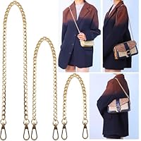 Hongbaite 3 Pack Gold (45cm+95cm+125cm) Bag Chains for Womens Handbags Wallet Purse, DIY Crossbody Bags Chain Extender Strap with Clasp Buckles