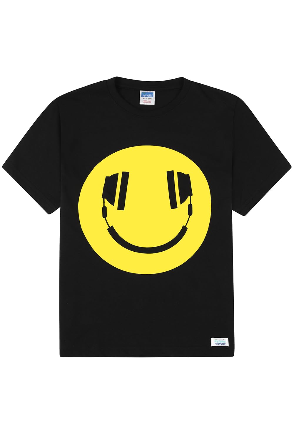 ThePyjamaFactory Chicos Happy Face Auriculares algodón Corto Pijamas