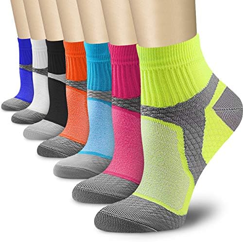 CHARMKING Compression Socks Women & Men 6 Pairs 15-20 mmHg is Best Graduated Athletic for Running, Flight Travel, Pregnant, Cycling, Support -Boost Performance, Flexibility, Durability(Multi 02,S/M)