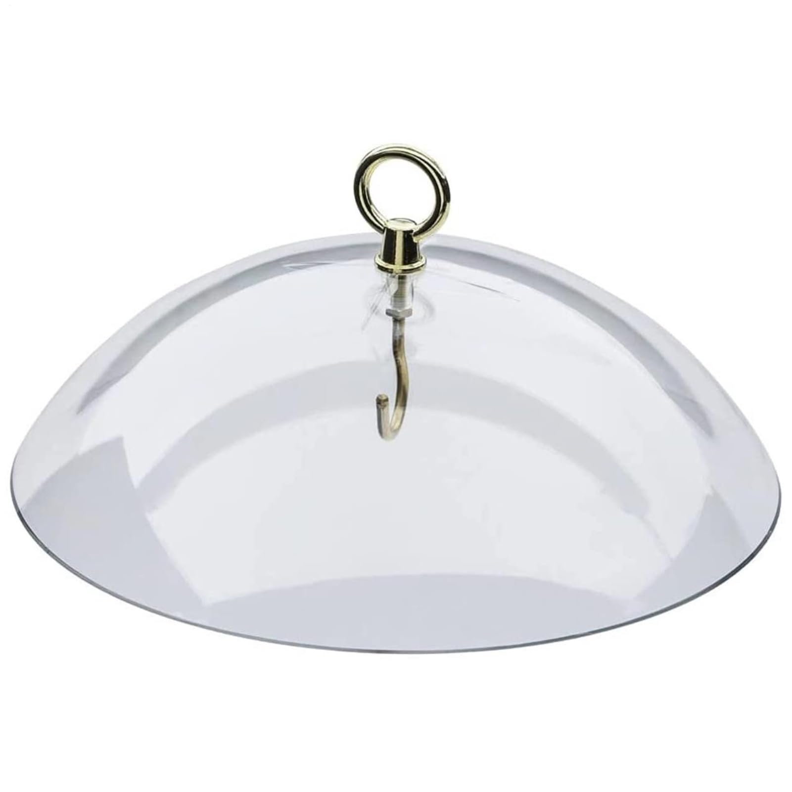 Bird Feeding Station Baffle Dome, Protective Dome for Bird Feeder, 26cm Clear Weather Guard Baffle for Rain Snow & Sun, Sunshade Cover with Hook for Hummingbird Feeders, Outdoor Garden Decoration