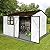 Dyncan Spacious Metal Garden Shed 10ft x 8ft Outdoor Storage Solution with Window, White and Coffee