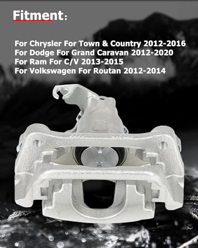 Image of cciyu 18B5398 Rear Right Brake Caliper With Bracket For Chrysler For Town & Country 2012-2016,For Dodge For Grand Caravan 2012-2020,For Ram For C /V 2013-2015,For Volkswagen For Routan 2012-2014