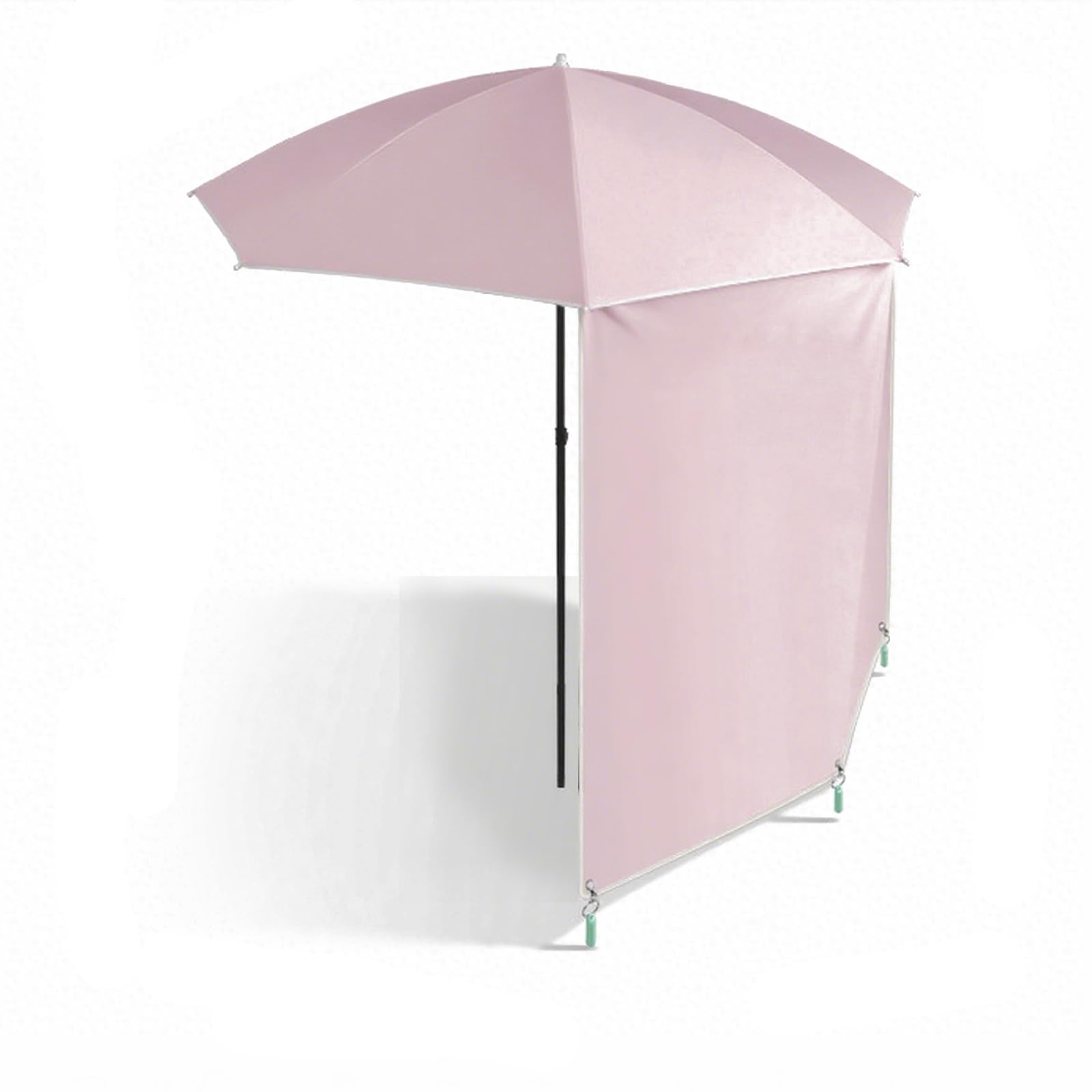 Okrągły parasol ogrodowy 190 cm z ochroną przed promieniowaniem UV, parasol plażowy z bocznymi osłonami, składany parasol przeciwsłoneczny na taras, kemping, miejsce do grillowania, balkon (brązowy)