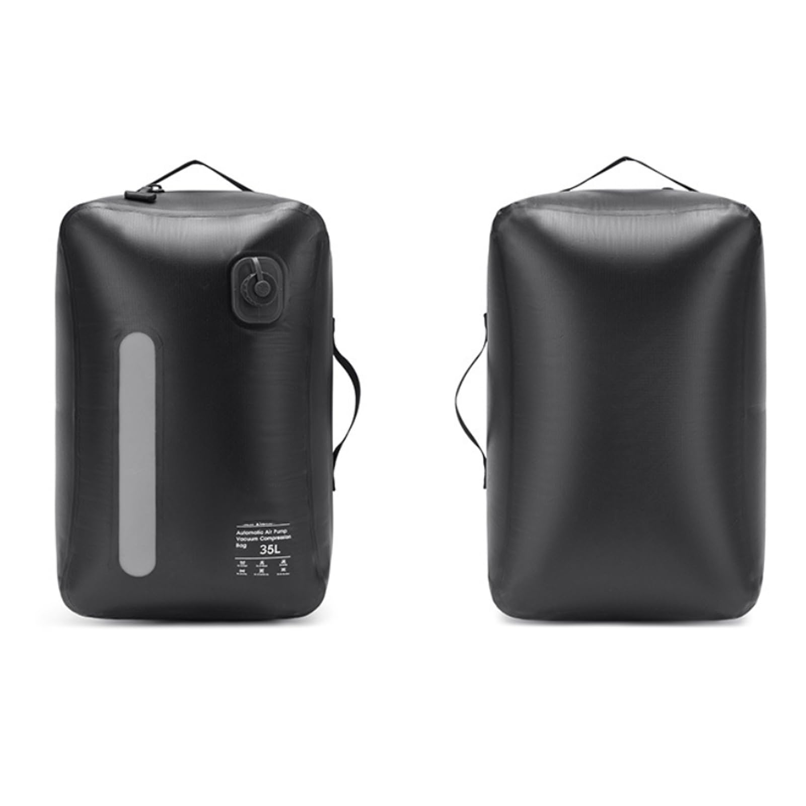 Ejoyous Sacco a Compressione Sottovuoto, Borsa da Viaggio in TPU e Nylon 210D da 35 Litri con Valvola Unidirezionale, Cerniera IP67, Organizer per Bagagli Riutilizzabile per Viaggi, Campeggio, (BLACK)