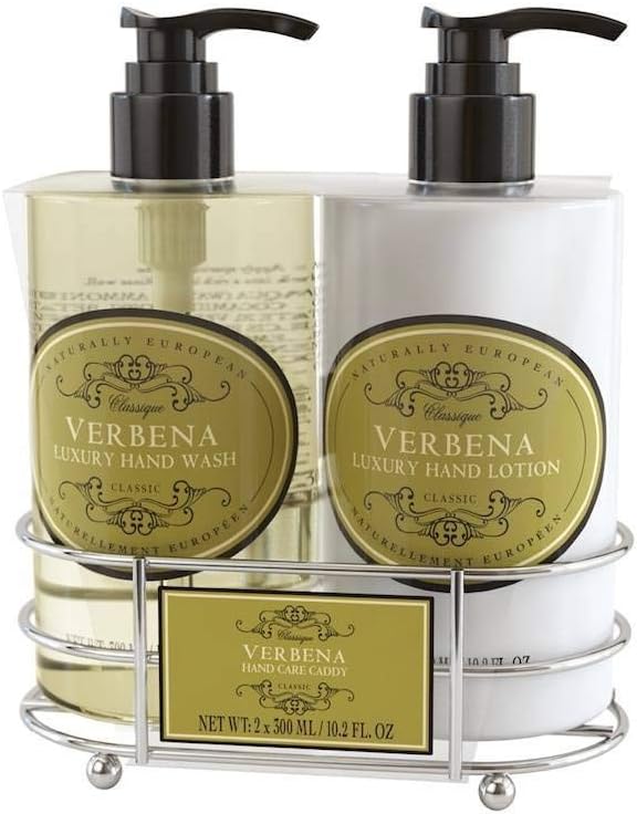 Naturally European Luxury Hand Wash and Hand Lotion Caddy Gift Set