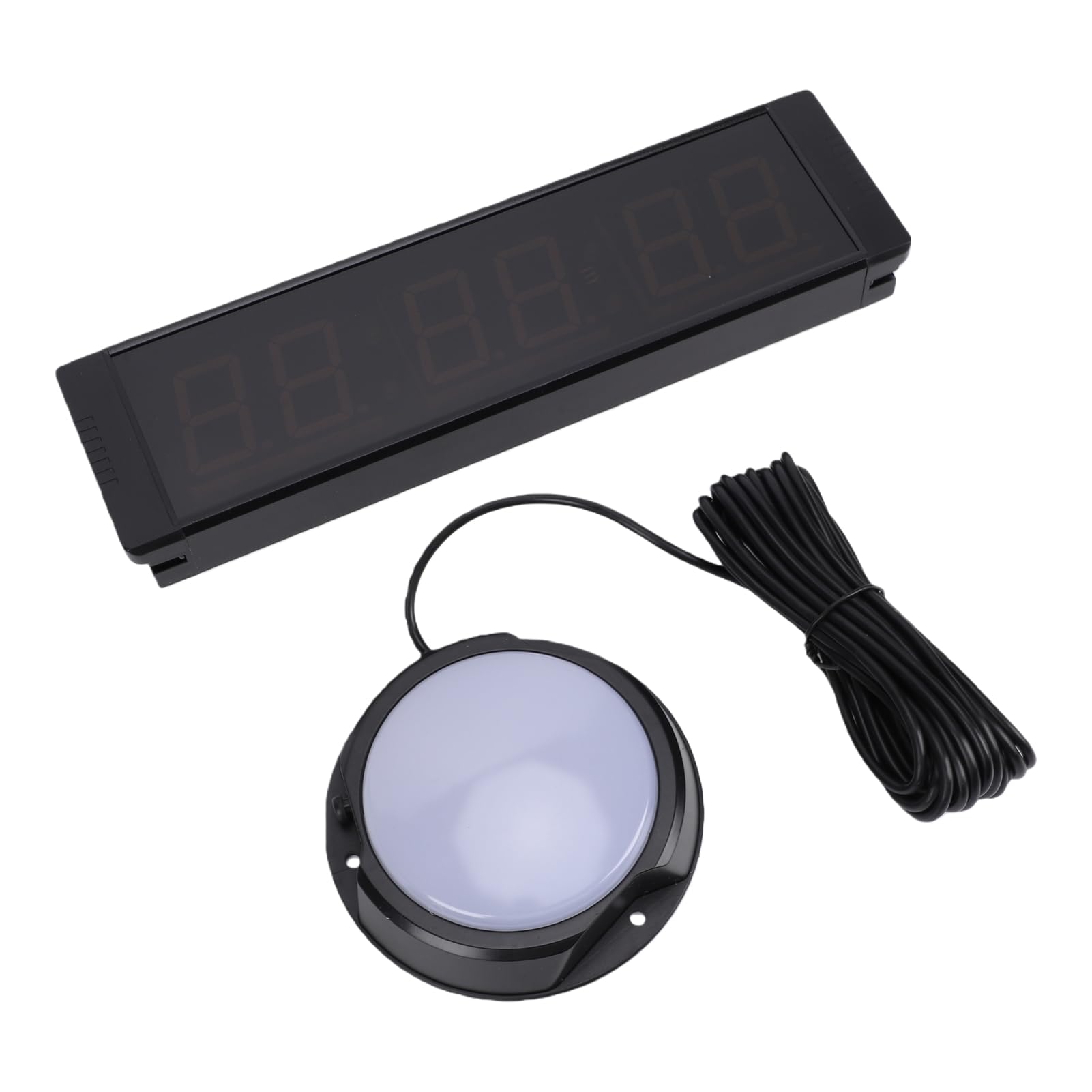 Fafeicy Zegar LED do Siłowni 1,5-calowy 6-cyfrowy Stoper Odliczający