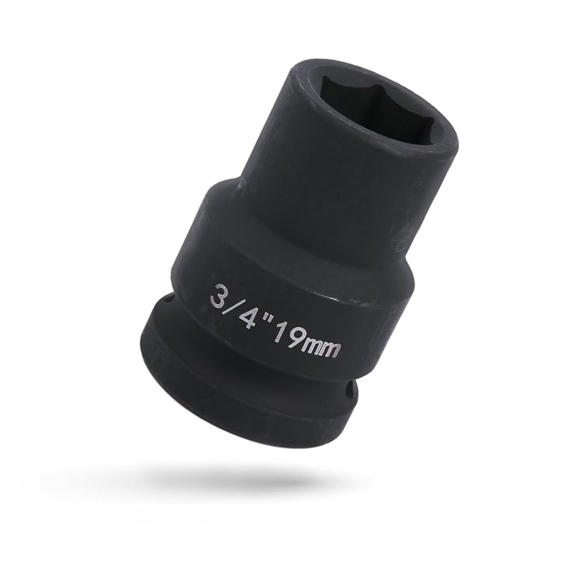 Soquete de Impacto 3/4 pol. (19,05 mm), 19 mm, 6 Pontos, 56 mm szkoo, 1 unidade