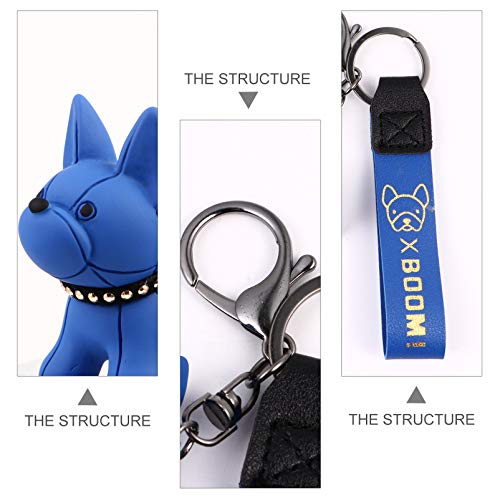 KESYOO 2 Pcs Porta-Chaves de Bulldog FrancÃªs Cartoon Kawaii Mini Fofo AdorÃ¡vel Chaveiro Bolsa de C