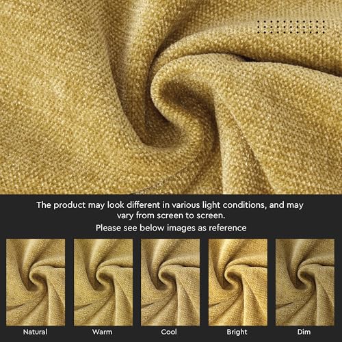 Image of Encasa XO Dining Table Runner for 4 to 6 Seater | 32x183 cm | Mustard Gold | Chenille Fabric | Machine Washable