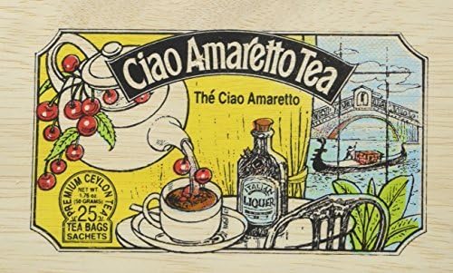 The Metropolitan Tea Company 62WD-618B-138 Ciao Amaretto 25 Teabags in Wood Box
