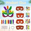 Cinrobiye 24 Pack Luau Party Crafts DIY Tropical Tiki Mask Craft Kit Bulk Hawaiian Summer Beach Party Favors Aloha Night Decorations Maui and Moana Arts and Crafts Dress-Up Supplies #1