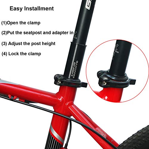 image for GANOPPER Mountain Bike Seatpost Shim 27.2 to 31.6 Suspension Seat Post
