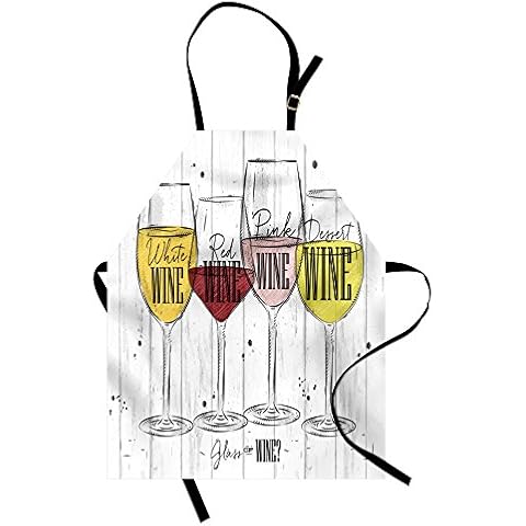 Ambesonne Wine Apron with Adjustable Neck Cover
