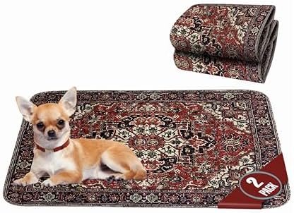 Washable Dog Pee Pads – 2 XXS Super Absorbent Reusable Puppy Training Pads – 100% Waterproof, Leak-Proof & Non-Slip Whelping Pads for Pet Housebreaking