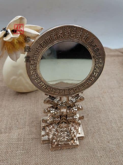 Amazon.co.jp: 修縁堂密教法具古美術品 準提鏡 辟邪 開運 芸品 置物 法