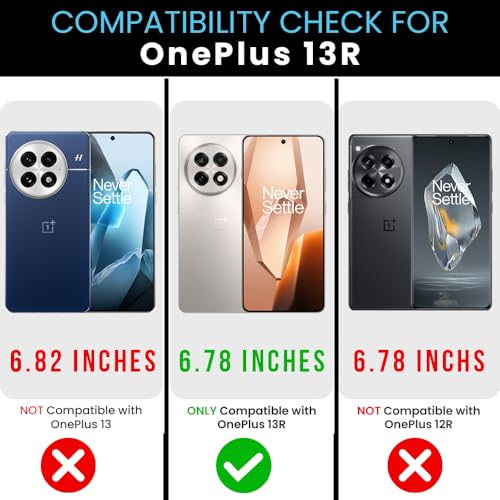 Image of MILLION CASES Back Cover Case for OnePlus 13R Shockproof Protective Luxury Matte Card Holder Case for Men & Boys(Black)