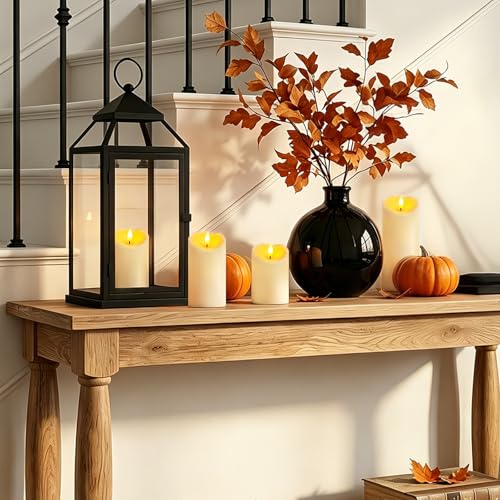 Image of Raycare 6 inchx3 inch Outdoor Waterproof Flameless Candles with Remote and Timer, Battery Operated LED Electric Fake Pillar Candle for Christmas Home Wedding Decor, Ivory White, Set of 2