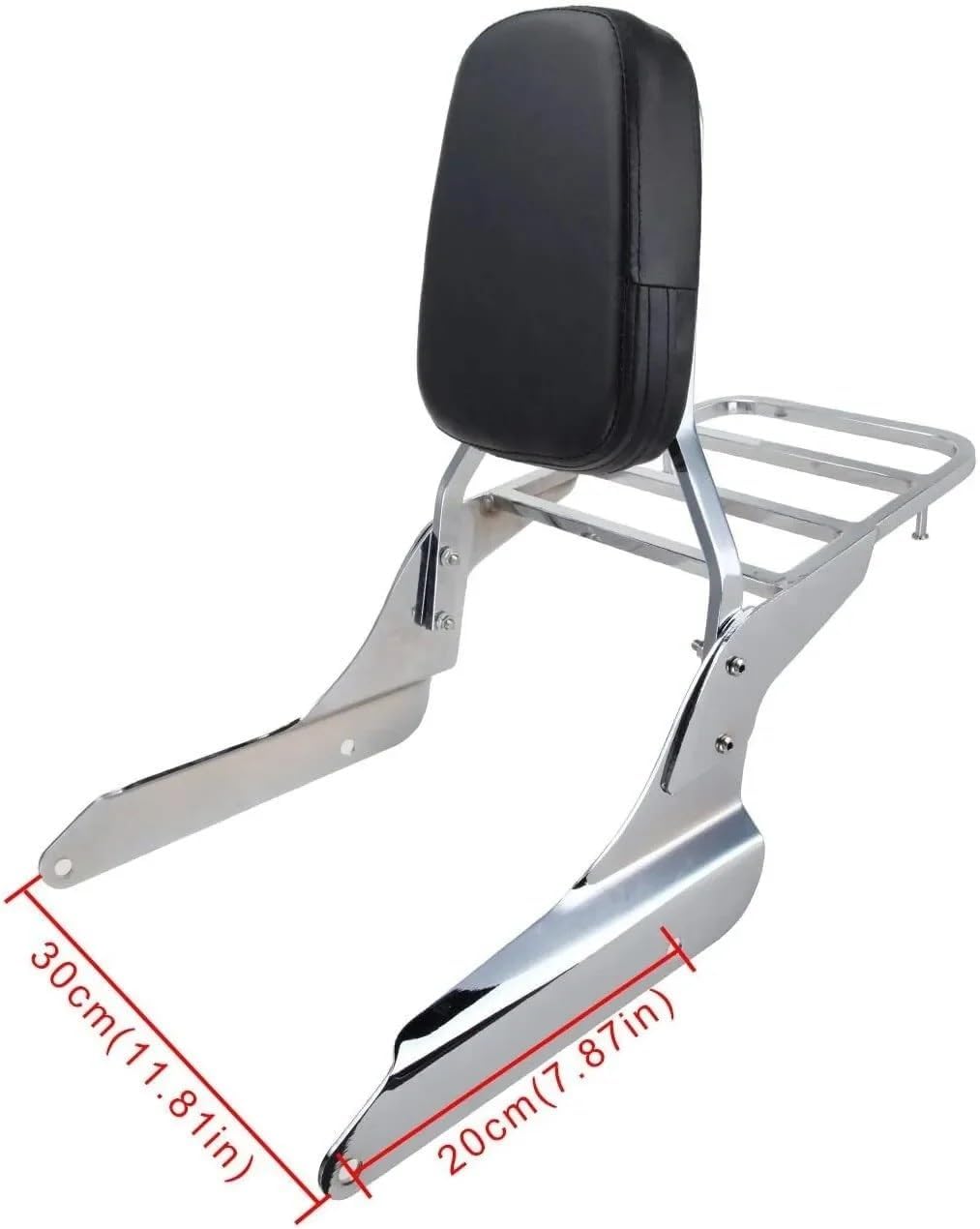 バイク用リアバックレスト に適合する シャドウ VLX600 VT600C 1999-2007パッセンジャーバックレスト取り外し可能