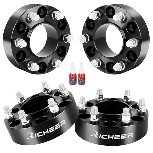 Richeer 1.5 inch 6x135 Hubcentric Wheel Spacers for 2015-2025 F150, 6 Lug 6x135 Forged Wheel Spacer with M14x1.5 Studs and 87.1mm Hub Bore for 2015-2024 Expedition, 2015-2025 Navigator