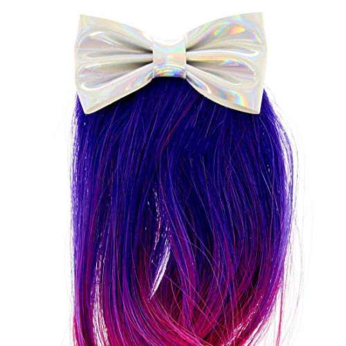 Amerla AL Curly Colored Hair Extensions For Kids Rainbow Ombre Ponytail Extension Fake Hair Barrettes Party Hair Accessories 2 Pack thumb #1
