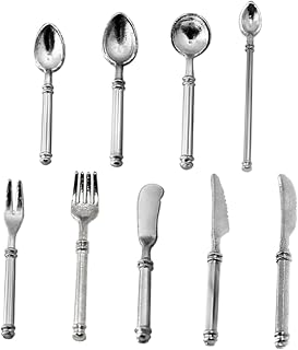 TOYANDONA 1 Conjunto De Talheres Garfo Colher Talheres Acessórios Para Teatro Miniforce Talheres Em Miniatura Conjunto De Utensílios Em Miniatura Garfo Colher Mini Enfeite De Casa
