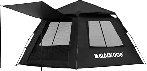 公式】BLACKDOG テント ワンタッチ 4～5人用 閑居2.4 BU素材