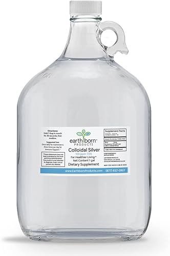 Miniatura 12 de Earthborn - Líquido de plata coloidal (2 onzas) 100 PPM y agua de plata monatómica 99.999% pura, suplemento coloidal de plata natural para apoyo