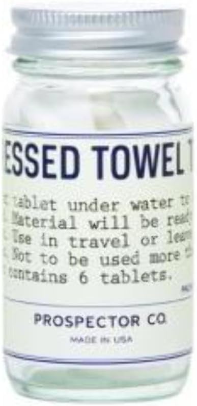 Prospector Co Compressed Towel Tablets (pack of 6)