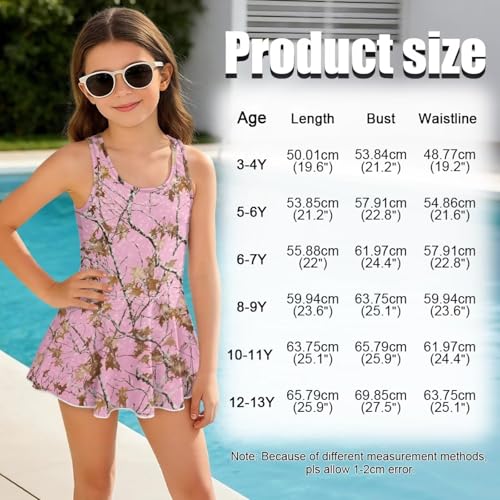 Traje de baño de una pieza para niñas TOADDMOS con tejido de alta elasticidad y secado rápido 6